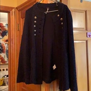 Navy blue sweater with buttons